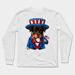 Fourth of July Rottweiler Long Sleeve T-Shirt